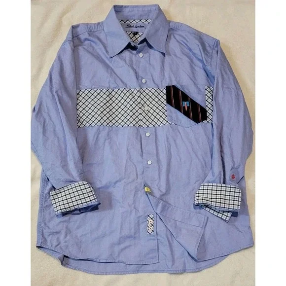 ROBERT GRAHAM FLIP CUFF MENS COTTON BUTTON DOWN SIZE XL - Picture 5 of 10